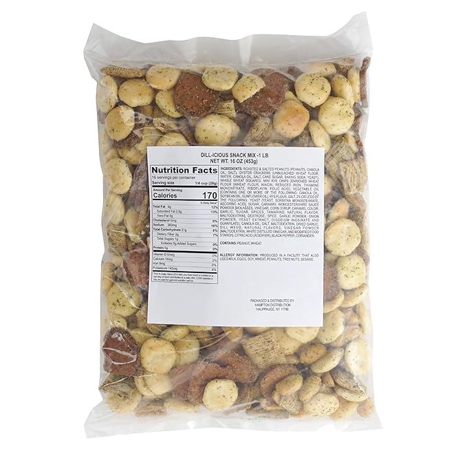 Dill-icious Snack Mix, 2 Pound Bulk Bag, Dill Pickle Snacks, Hampton Distribution