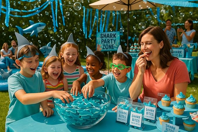 Gurley's Blue Shark Gummi, Aquatic-Themed Fruity Treats (Pack of 12)
