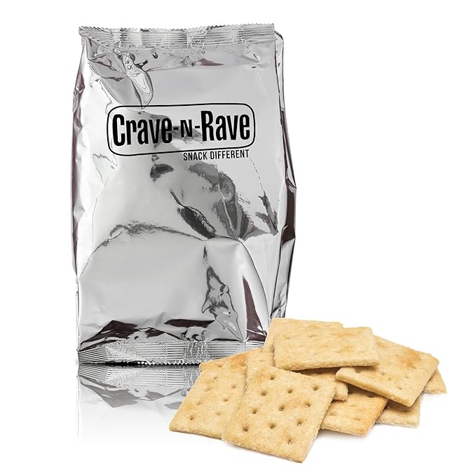 Crave-N-Rave The Originals Champ Wheat Crackers Bites, All-Natural Saltine Crackers. Kosher Whole Grain Crackers, Made in USA, 4 Large Packs, 80 oz Total