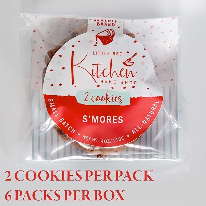 Fresh Baked S'mores Cookies - 1 dozen - Gourmet Gift Box – Gifts For Men & Women – Soft Cookies - Little Red Kitchen Bake Shop