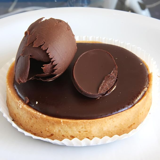 Cambie Sweet Round Mini Tart Shells, 3.15" Diameter, French Style Tart Shells with White Chocolate Coating (Pack of 24)