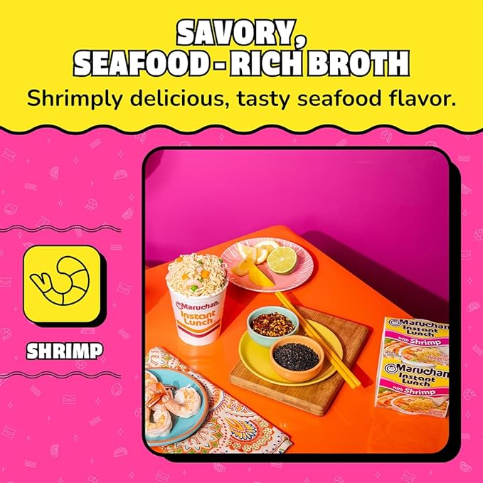 Maruchan Ramen Shrimp Flavor, 2.25 oz, 12 ct