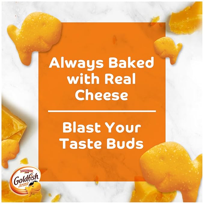 Goldfish Flavor Blasted Xtra Cheddar Cheese Crackers, Baked Snack Crackers, 0.9 oz On-the-Go Snack Packs, 9 Count Tray (Pack of 2)