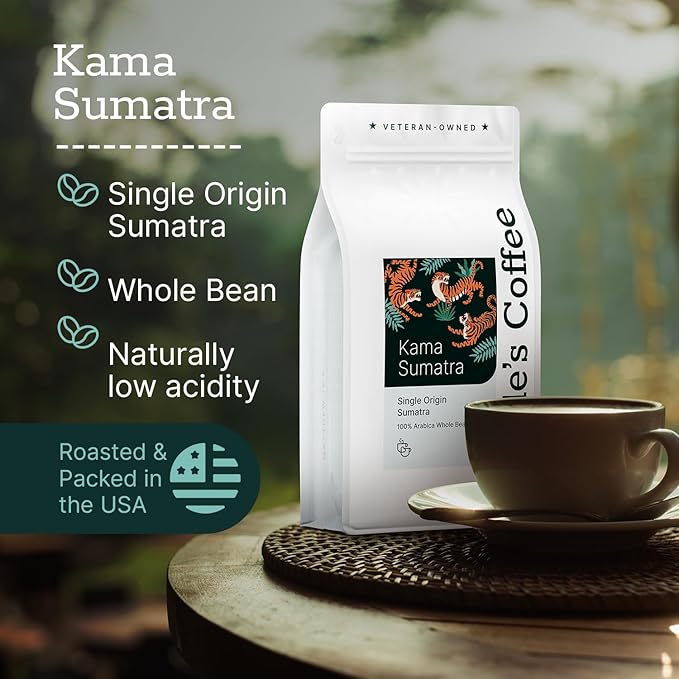 Couple’s Coffee Whole Bean Coffee | Single Origin Sumatra Dark Roast Coffee | Whole Bean | Gives Back to Military Families | Made with 100% Arabica Beans | 12oz