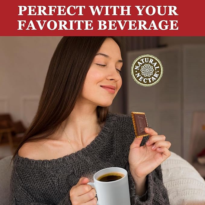 Natural Nectar Petit Biscuit Milk Chocolate – 2 Pack (2 × 5.29 oz) – Crisp European-Style Biscuits Covered in Smooth Milk Chocolate; Snack Cookies for Coffee, Tea & Desserts