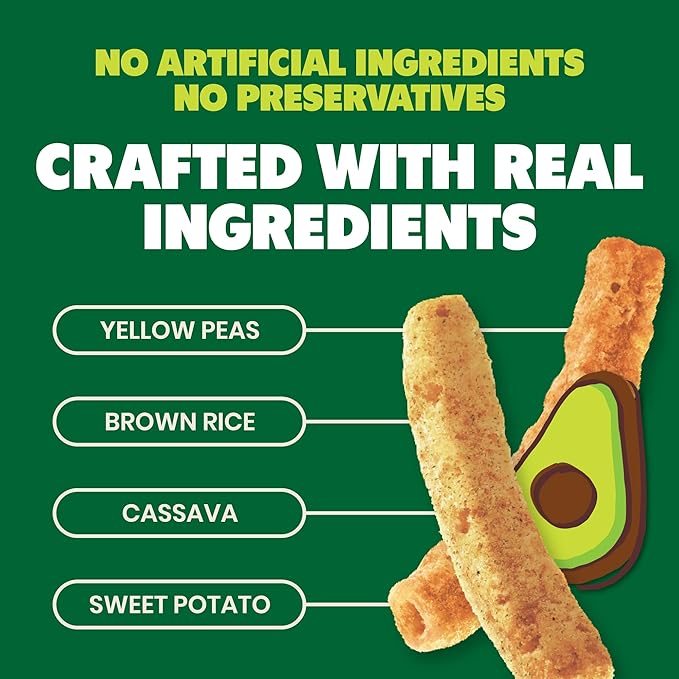 Jackson’s Super Veggie Straws (Sea Salt, 6.5 oz, Pack of 6) – Gluten Free, Vegan, Snacks for Kids & Adults – Made with Premium Avocado Oil – Allergen-friendly, Veggie Straws Individual Bags