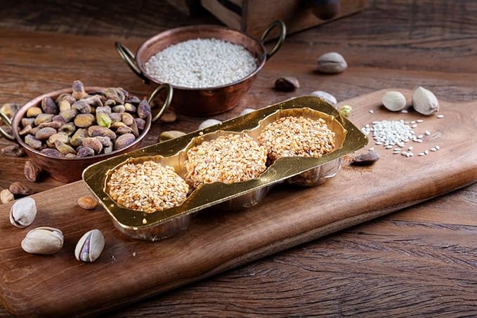 Snacklava Sesame Pistachio Crackers – 6 Pack (54 Pieces) | All-Natural, Handcrafted Gourmet Snack | 5g Protein per Pack | Perfect for Charcuterie, Cheese Pairings & Gifting