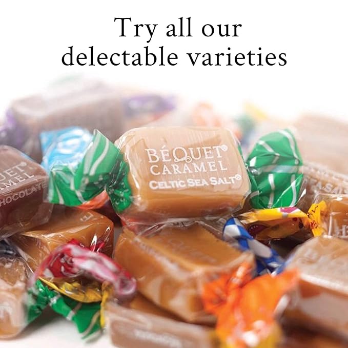 Béquet Caramel - Chocolat A L'Orange - Caramel Candy Individually Wrapped - Made in Montana - Kosher (Star D) and Gluten Free - 24oz Resealable Pouch