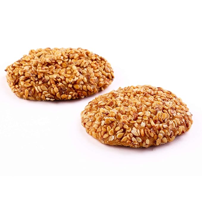 Zalatimo Sweets Since 1860, 100% All-Natural Sesame & Butter Shortbread Cookies, Round Gift Tin, Slightly Sweet Cookies with No Preservatives, No Additives, No Corn Starch, No Syrups! 1.65Lbs