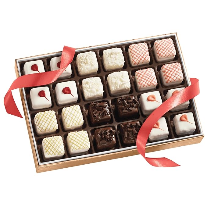 The Swiss Colony Incredible Petits Fours - Gift of 24; 10 3/4 oz. Net Wt.: Gourmet Cake Assortment, Chocolate & Petits Fours Layer Cakes, Delightful Dessert Treats