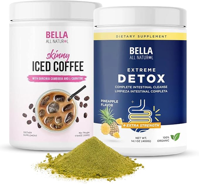 Bella All Natural Detox Pineapple and Skinny Iced Coffee