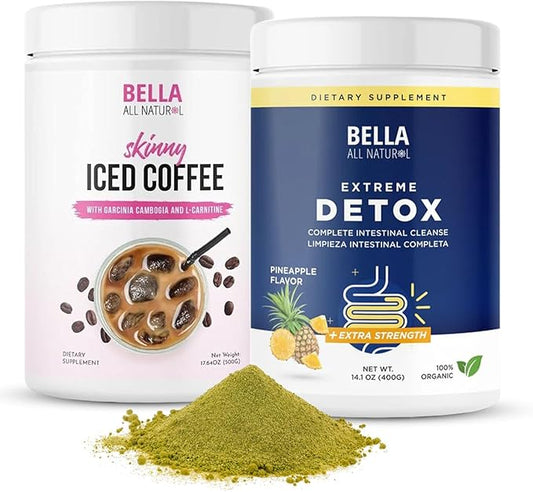 Bella All Natural Detox Pineapple and Skinny Iced Coffee