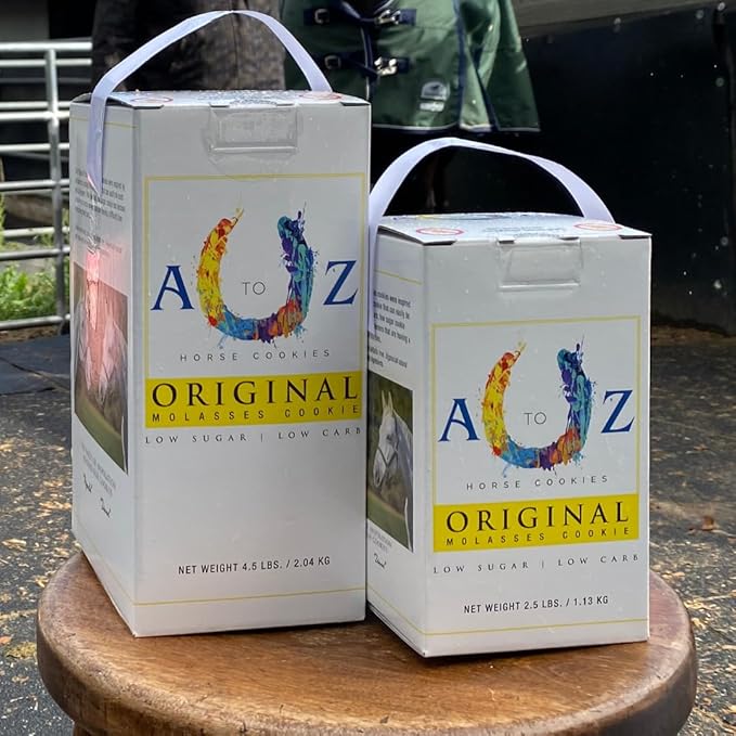 A TO Z HORSE COOKIES Horse Treats, Original Flavor, A Softer Cookie/Pill Popper Made w/Lite Molasses, Low Carb/Sugar, Wheat, Corn, Soy & Alfalfa Free.All Natural Ingredients, 10 lb