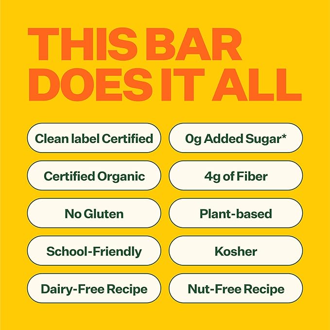 Yumi Organic Toddler Snacks Bars - Gluten-Free, No Added Sugar, 7+ Vegetables, Soft-Baked Crust Yumi Bars, Healthy Toddler Organic Snacks - School Safe and for Lunch Boxes, Mango & Kale (30ct.)