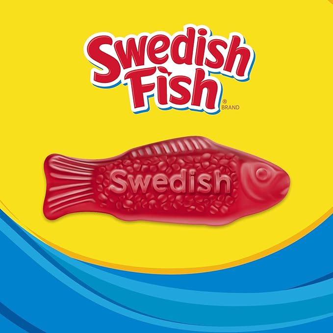 SWEDISH FISH Soft & Chewy Candy, Bulk Candy, 5 lb