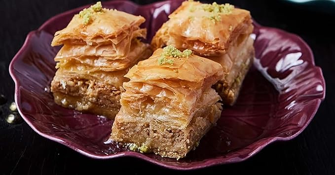 Cedar Pastries 19-Piece Baklava Assortment – Pistachio, Cashew & Walnut | Handmade Mediterranean Pastries | Kosher & Halal Certified | Small Gift Box