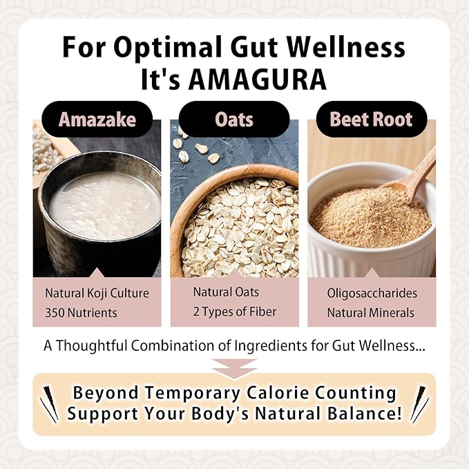 ［AMAGURA］Japanese Amazake Oatmeal Cookies 7oz | Japanese superfood, Natural Healthy Cookies, Probiotics, Gut Health, Gluten Free, Sugar Free, Alcohol Free,diet cookie,Rich Nutrients and Fiber (Plain)
