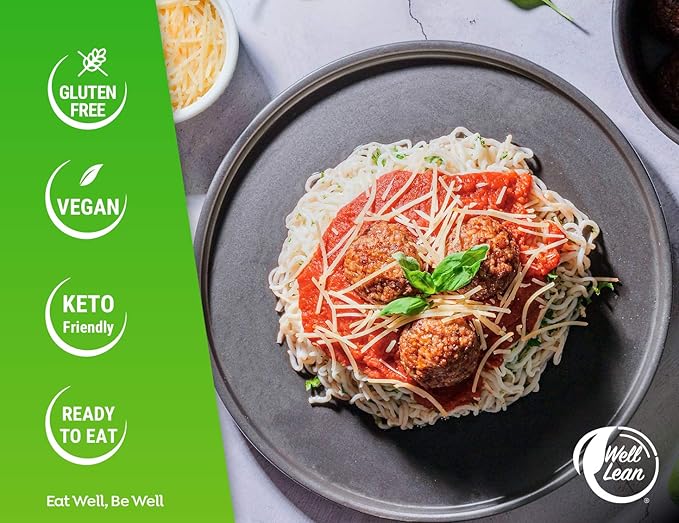 Well Lean Organic Variety Pack - Premium Shirataki Konjac Pasta - USDA Organic, 100% Plant Based, Keto Friendly, Zero Net Carb, Non-GMO, Ready to Eat, Low Calorie, Gluten Free, Vegan, Diet, 6 Pack