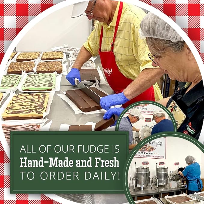 Valley Fudge, Rocky Road Chocolate, Fresh Artisan Fudge, Real Butter, Gourmet Candy, Half Pound Package