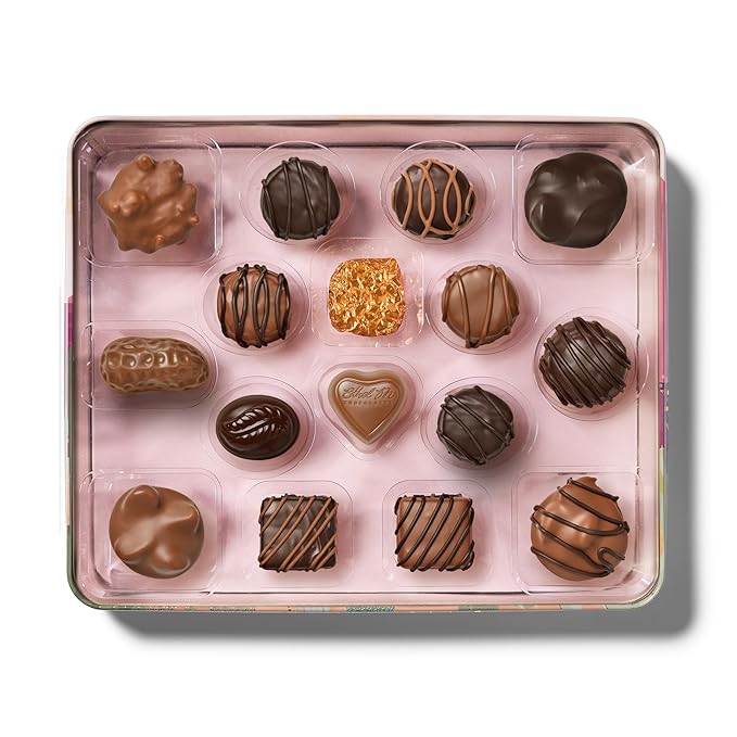 Ethel M Chocolates Taste Of Las Vegas Premium Collection 16-piece, Medley of Chewy Caramels, Nut Clusters, Satin Cr?mes, Almond Butter Crisps, Milk & Dark Variety