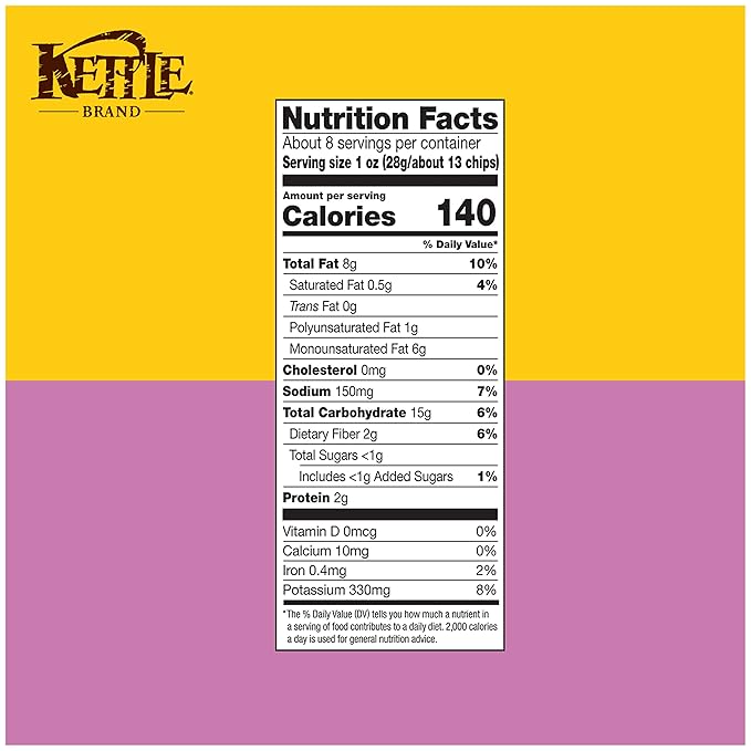 Kettle Brand Potato Chips, Parmesan Garlic Kettle Chips, 8.5 Oz