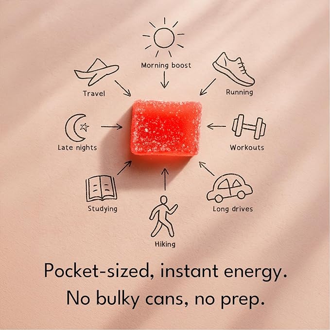 Volt Instant Energy Gummies - 100mg Caffeine per Gummy - Fast-Acting Fuel for Workout, Race + Study - Energy Drink Alternative - Caffeine Chews for Women & Men - Made in USA - Strawberry Jam - 12 Pack