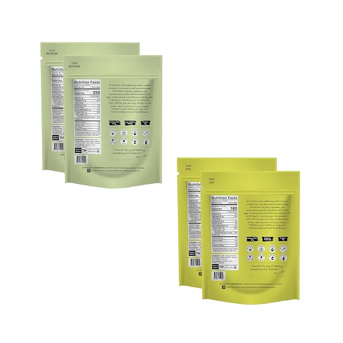 TWEL VITA Natural Okra & Shiitake Mushroom Crisps, 4-Pack (1.76 oz Each) | Vegan, Clean Label, Non-GMO, Gluten-Free, Paleo & Keto Friendly Snack Variety Pack