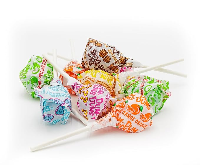 DUM DUMS Lollipops 1 lb – Suckers Hard Candy, Gluten Free, Individually Wrapped Pops (62 Pieces)