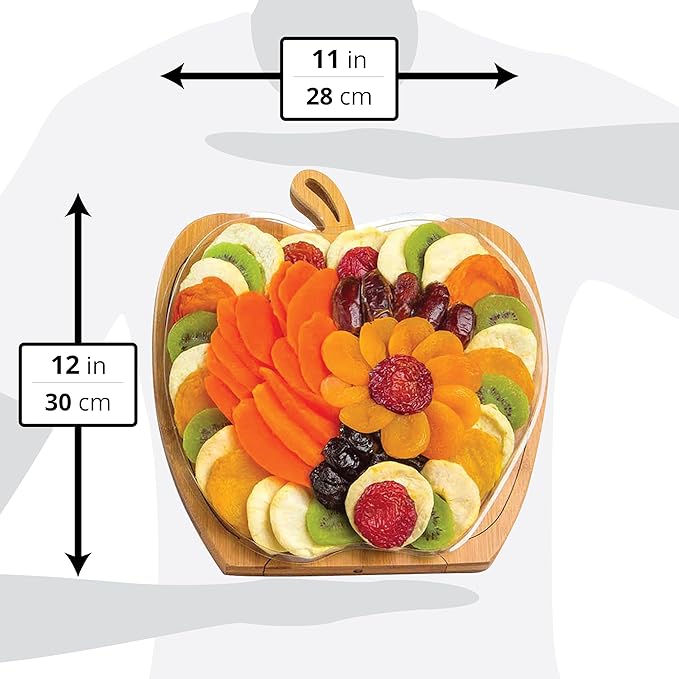 BONNIE AND POP - Dried Fruit Gift Basket - Healthy Gourmet Snack Box - Holiday Food Tray - Variety Snacks - Birthday, Sympathy, Mom, Dad, Corporate Tray - Bonnie & Pop