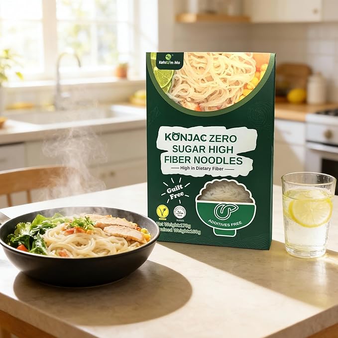 Ketoslim Mo Konnyaku Noodles High Fiber Keto Pasta Alternative Low Carb Vegan Sugar-Free 1 Pack