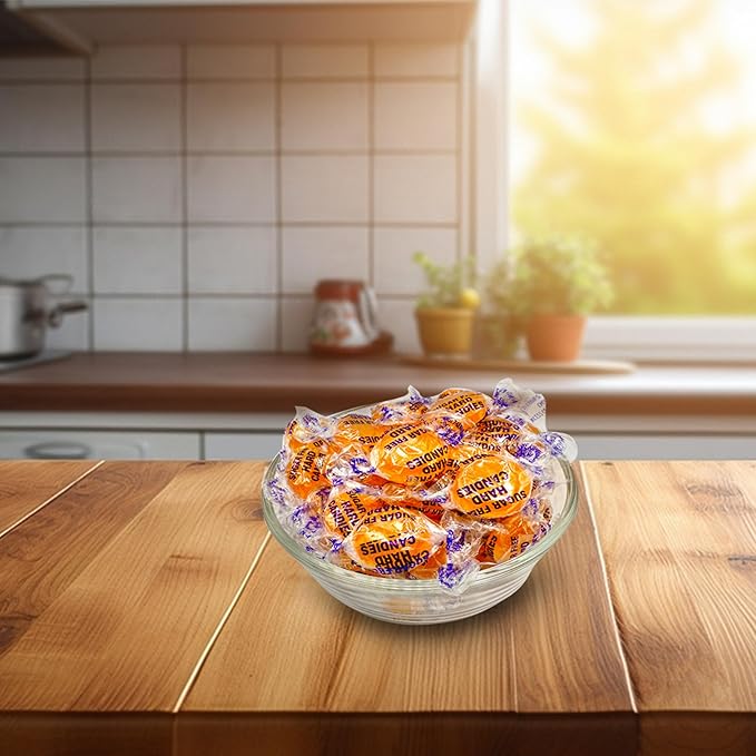 Sugar Free Butterscotch Hard Candy Arcor - 2LB Bag (About 150 Pieces) Of Individually Wrapped Sugar Free Butterscotch Buttons, Butter Scotch Bulk Candy
