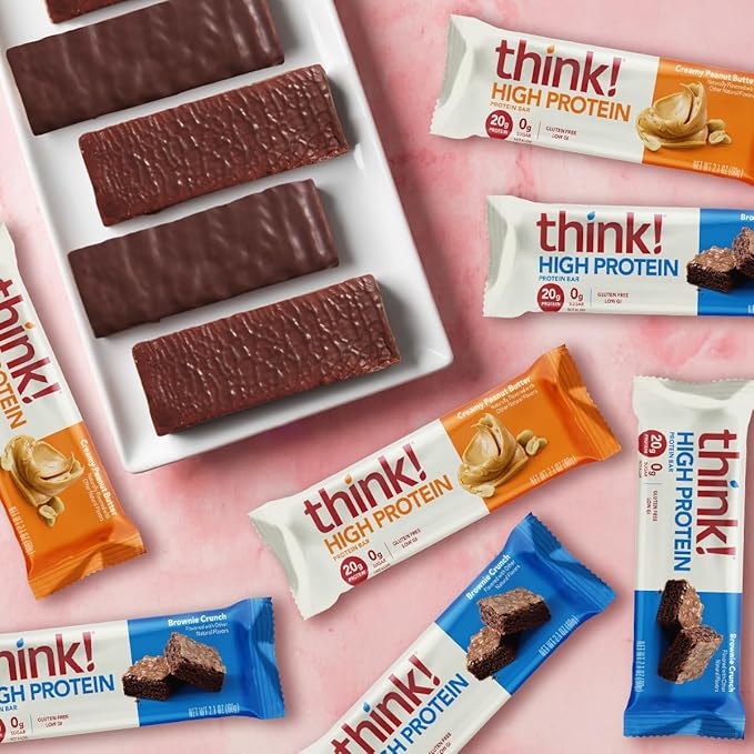 High Protein Bars, Pack of 12 - Brownie Crunch and Peanut Butter Protein Bars 6 of Each, Ideal for Fitness Enthusiasts, Perfect for Sharing, Snacking or sharing with your Loved Ones