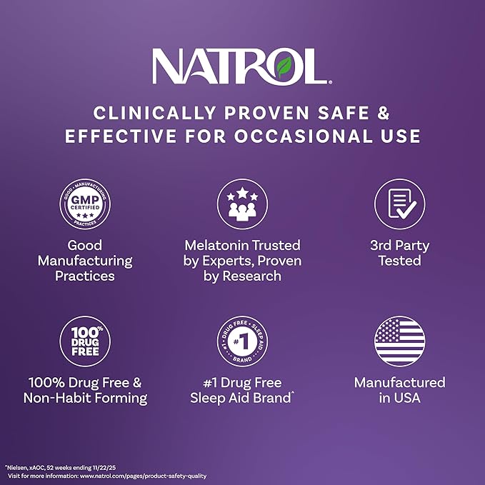 Natrol Melatonin Gummies, Sleep Support for Adults, Melatonin 10 mg, 140 Strawberry-Flavored, Up to 70 Days