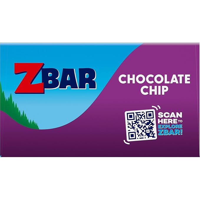 Zbar - Chocolate Chip - Soft-Baked Energy Snack Bars - Non-GMO - 12g Whole Grains - USDA Organic Granola Bars (18 Pack)