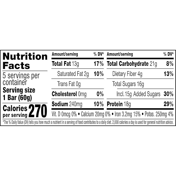 RXBAR High Protein Bars, Gluten Free, Protein Snacks, Vanilla Peanut Butter (6 Boxes, 30 Bars)
