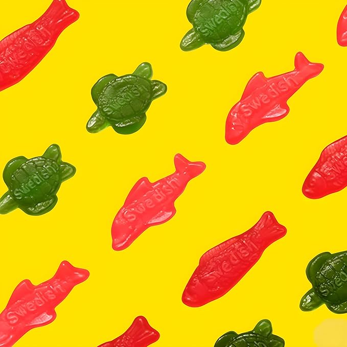 SWEDISH FISH and Friends Soft & Chewy Candy, Bulk Candy, 12-3.59 oz Bags
