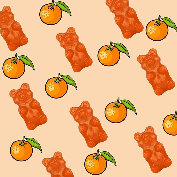 Irresistibly Delicious Orange Gummy Bears - 1.5 lbs of Fruity Bliss-Soft, Chewy, and Bursting with Tangy Delight-Great for Kids and Adults of All Ages(24 oz)