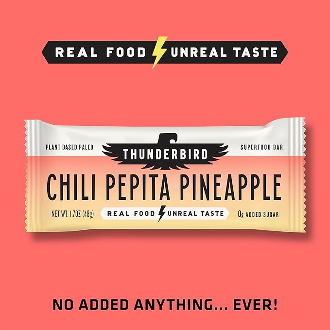 THUNDERBIRD ENERGETICA Pineapple Pepita Chili Bar 12 Count, 1.7 OZ
