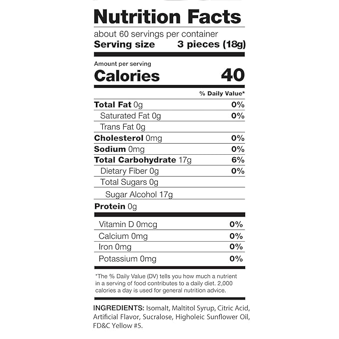 Sugar Free Lemon Drop Hard Candy - 3 lbs Bulk Bag Individually Wrapped Gluten Free, Keto And Diabetic Friendly Lemon Fruit Flavored Gourmet Candies (48oz)