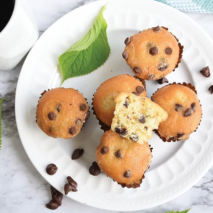 DIJAS Natural Foods Plant-Based 36-Vegan Mini Muffins ONLY $0.97-oz! Natural and Preservative Free Ingredients, Delicious Snack and Breakfast (36 Muffins) (Chocolate Chip)
