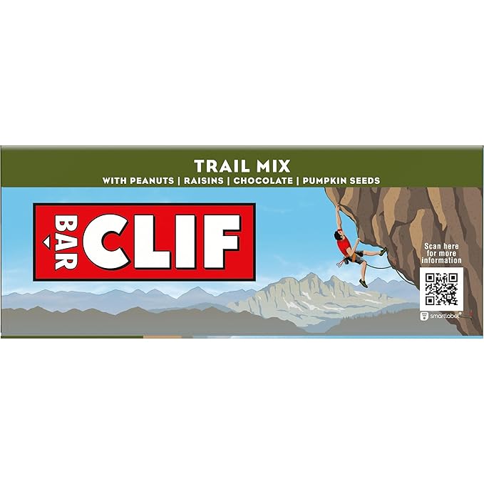 CLIF BAR - Energy Protein Bars - Trail Mix - Made with Organic Oats - Energy Bars - Non-GMO - (5 Pack)