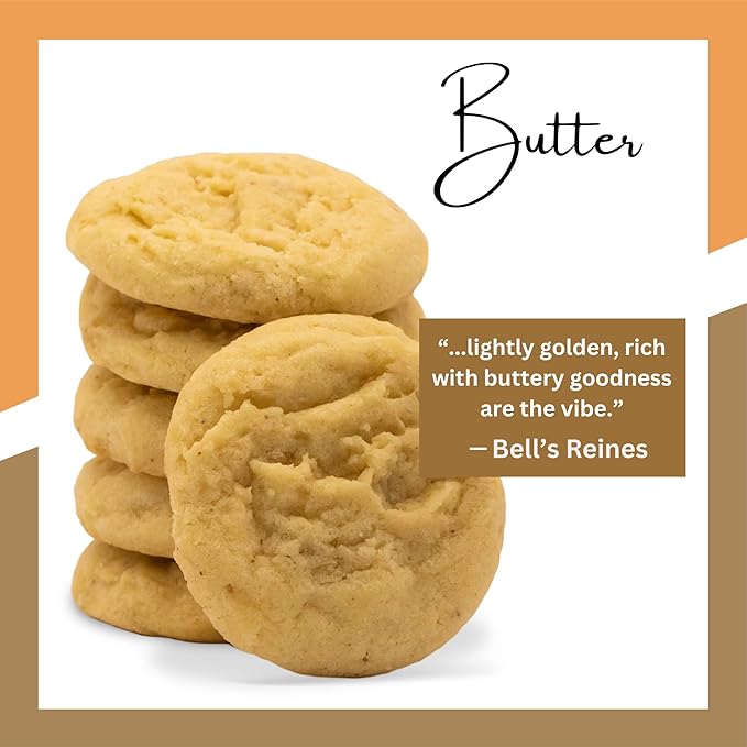 Bell's Reines Butter Cookies, Soft Gourmet Small Batch, Healthy Snacks, Bakery Fresh 4 Cookie Snack Packs, 3-Pack