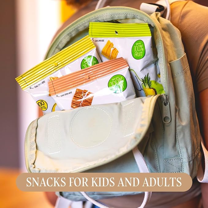 TASU Mix Dried Fruit Chips Variety Pack - Banana, Mango, Strawberry Banana & Pineapple - 100% Natural, Crispy, Crunchy, and Allergen-Free Healthy Snacks for Kids & Adults, Vegan, Gluten-Free, No Added Sugar, Perfect for Lunch Bags, On-the-Go Snacks | 4...