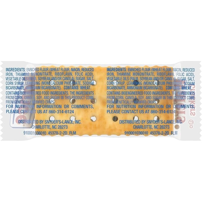 Crackers, Captain Wafers Original Flavor, Two Crackers per Pouch, 0.23 oz Each, Cheese and Soup Cracker, Original Flavor, Options: (175 Pack)