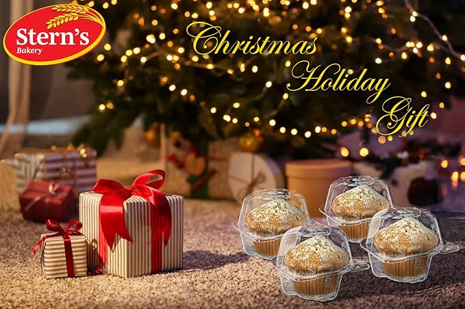 Fresh Bakery Muffins | 4 Blueberry Muffins Individually Wrapped | Blueberry Muffins | Delicious Coffee Cake | 4 oz Per Muffin | Stern’s Bakery (Blueberry)