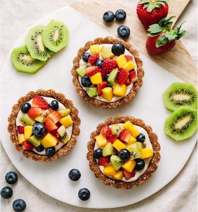 Yamteck 4 Inch Mini Quiche Pans Gold 6 Pack. Egg Tart Molds w/Removable Bottom, Non-Stick Coating, Rugged Carbon Steel for Small Tart Quiche Pie Making. Gift for Women Christmas Thanksgiving Festival