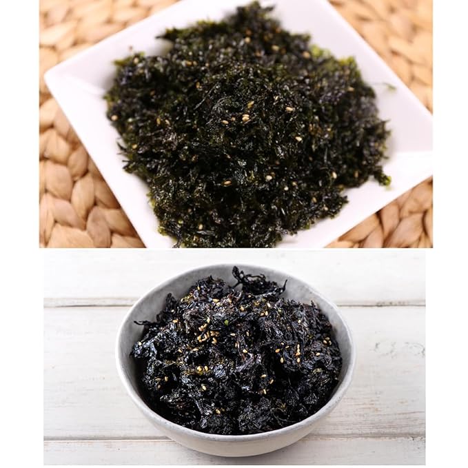Minecook Korean Premium Roasted and Sea Salted Seasoned Seaweed Laver Savory Snack 50g*2 / Nori Snack