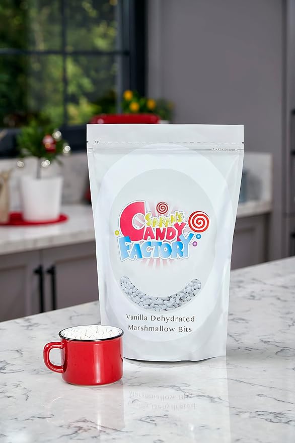 Sarahs Candy Factory Vanilla Mini Dehydrated Marshmallow Bits in Resealable Bag, 2lb