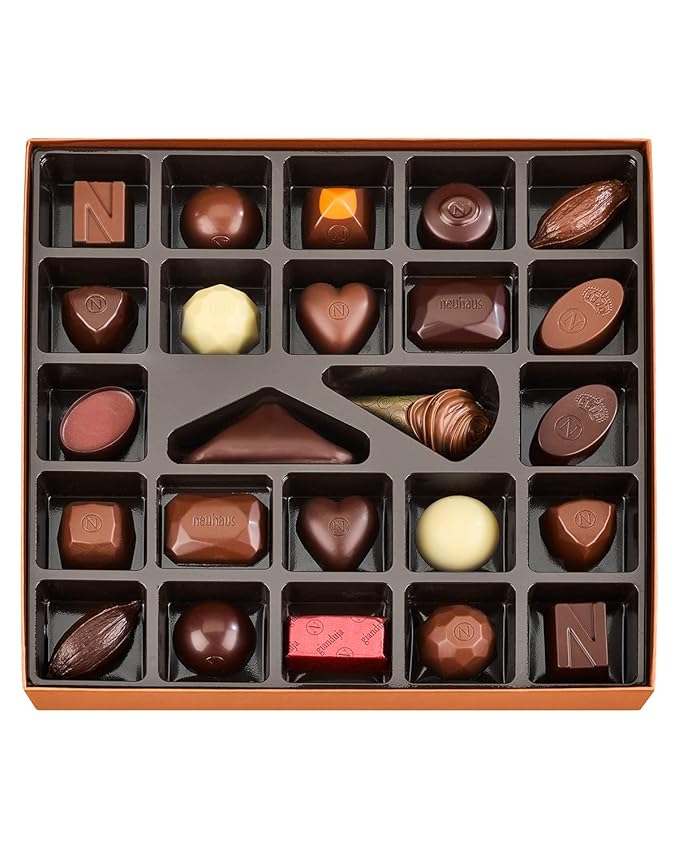 Neuhaus Belgian Chocolate Classic Discovery Collection – 24 Timeless Neuhaus Pieces Assorted Milk, White & Dark Chocolate Pralines – Gourmet Chocolate Gift