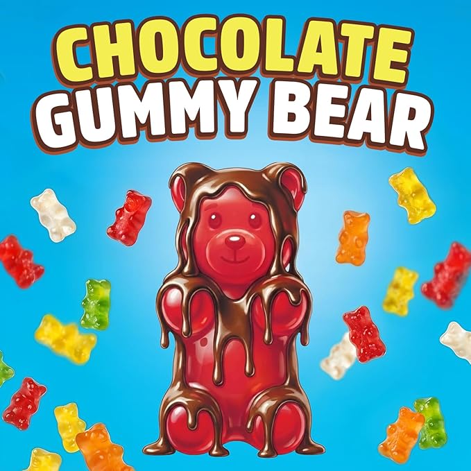 Luve Chocolate Covered Gummy Bears, 3 Packs of Milk Chocolate Gummy Bears 4oz Bags Each, Sweet Bear Chocolates with Perfect Texture in Every Bite, For Kids and Adults